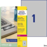 Etykiety znamionowe srebrne A4 210 x 297 mm 8 arkuszy Avery Zweckform L6013-8