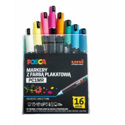 Markery pigmentowe Posca PC-1MR, komplet 16 sztuk