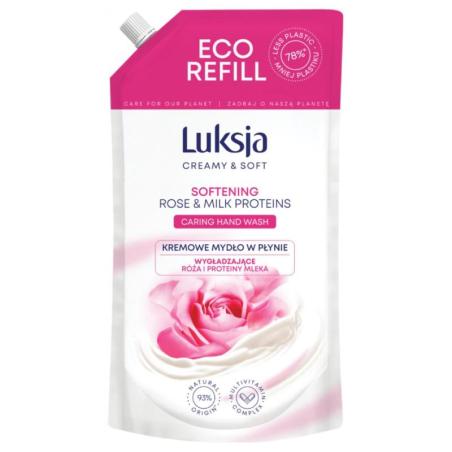 Kremowe mydło w płynie LUKSJA, róża, zapas 900ml - 1
