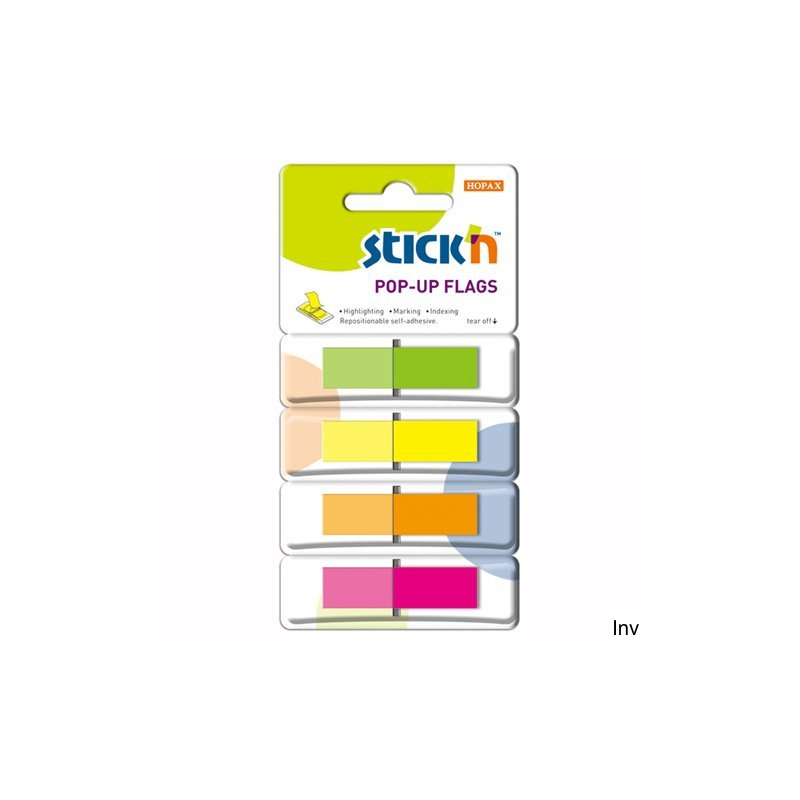 Zakładki indeksujące StickN 45x12mm 160/4 kolory