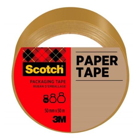 Taśma pakowa SCOTCH Mailing , papierowa, 50mm x50m, 1szt., brązowa