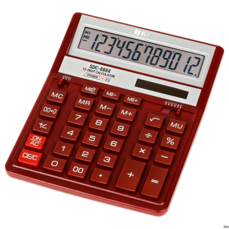 Kalkulator biurowy Eleven SDC888XRD SDC888XRDE z wyświetlaczem LCD i ergonomicznymi klawiszami