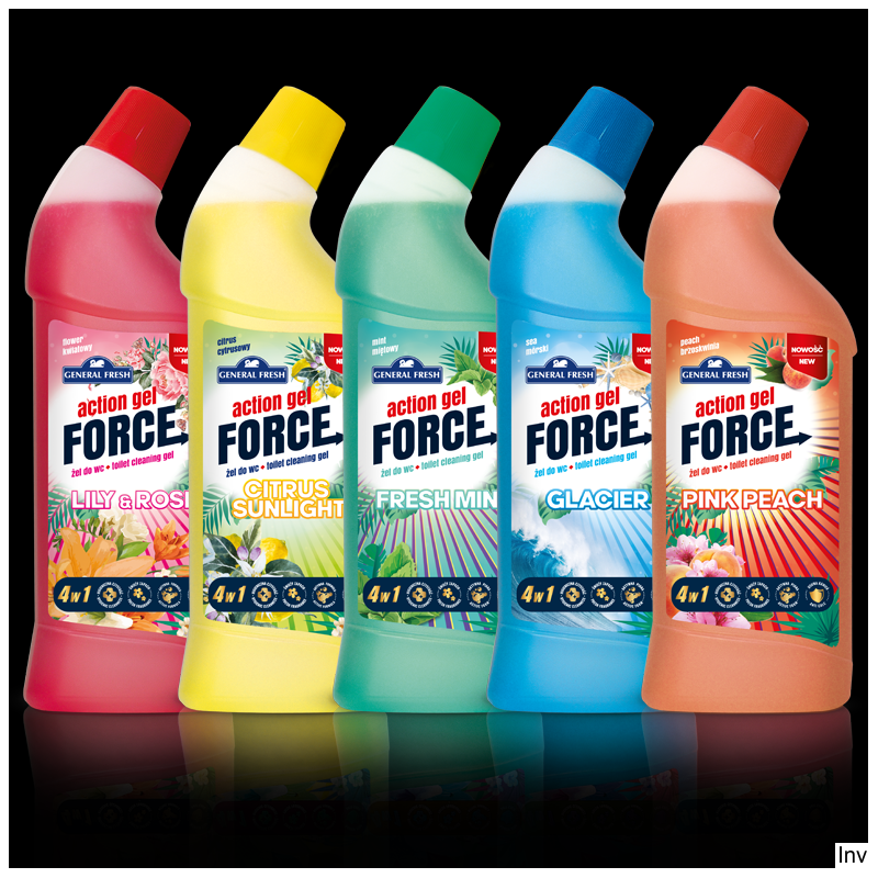 General Fresh Żel do WC ACTION FORCE Miętowy 1000 ml
