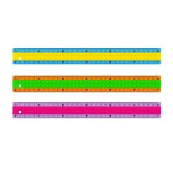 Linijka plastikowa KEYROAD, w kształcie klocka Lego, 30cm, zawieszka, mix kolorów - 2