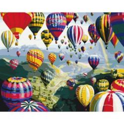 Malowanie po numerach BRUSHME, 40x50 cm, kolorowe balony, 1 szt.