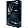 Pióro kulkowe Pentel ENERGEL 3 sztuki KA SA VA + wkłady LR7 3 sztuki