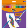 Kredki ołówkowe BIC Kids Evolution Illusion 24 sztuki, nietoksyczne, odporne na złamania