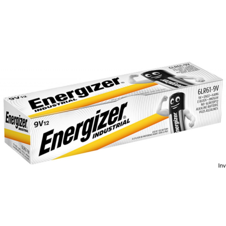 Bateria alkaliczna ENERGIZER INDUSTRIAL 9V, 12 sztuk