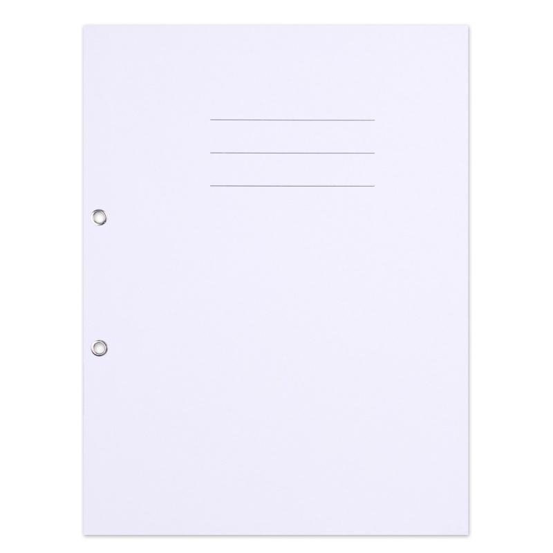 PAKIET Skoroszyt OFFICE PRODUCTS Budget, karton, oczkowy, nadruk, 1/1, A4, 250gsm, biały