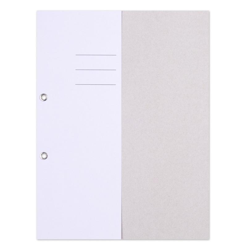 PAKIET Skoroszyt OFFICE PRODUCTS Budget, karton, oczkowy, nadruk, 1/2, A4, 250gsm, biały