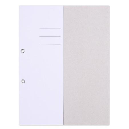 PAKIET Skoroszyt OFFICE PRODUCTS Budget, karton, oczkowy, nadruk, 1/2, A4, 250gsm, biały