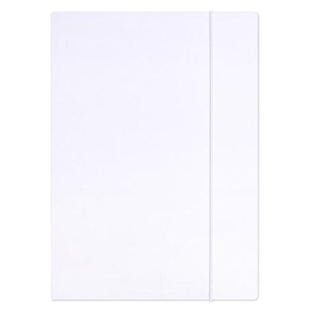 PAKIET Teczka z gumką OFFICE PRODUCTS Premium, karton, A4, 350gsm, 3-skrz., biała