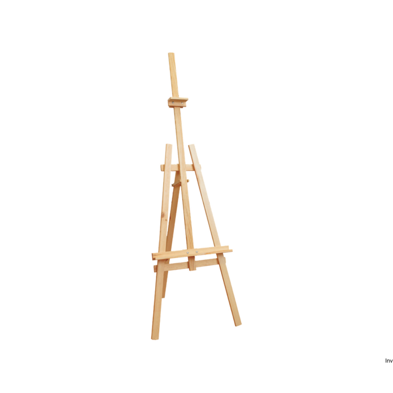 Sztaluga trójnożna drewniana Leniar 178 cm, wysokość podobrazia 133 cm, bukowa, szerokość podstawy 60 cm