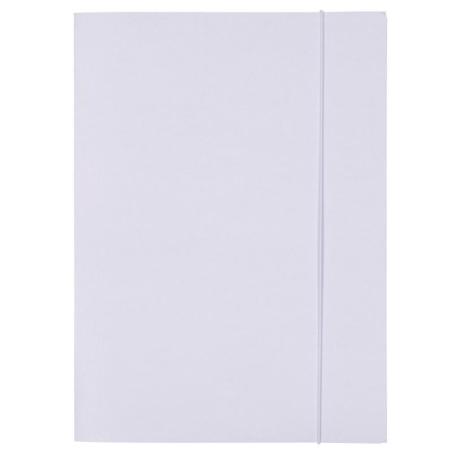 PAKIET Teczka z gumką OFFICE PRODUCTS Budget Pro, karton, biała wewn., A4, 250gsm, 3-skrz., biała