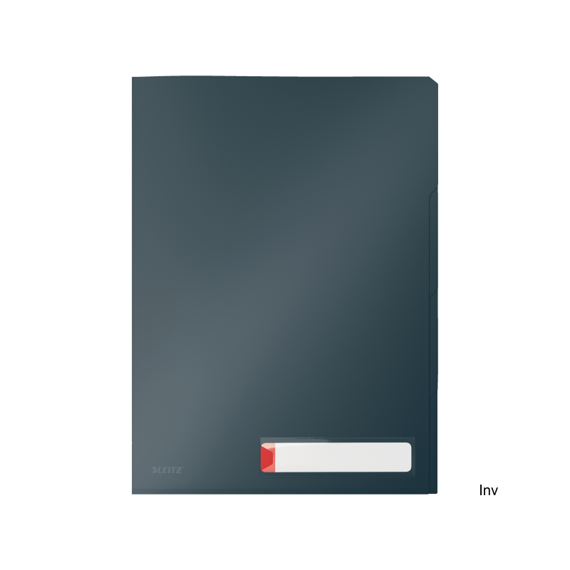 Folder A4 Leitz Cosy z 3 przegródkami, szary, matowy, do 40 kartek, nieprzezroczysty