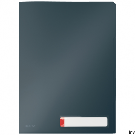 Folder A4 Leitz Cosy z 3 przegródkami, szary, matowy, do 40 kartek, nieprzezroczysty