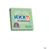 Bloczek samoprzylepny StickN 76x76 mm zielony 360 stopni 21552