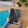 Folder A4 Leitz Cosy z 3 przegródkami, szary, matowy, do 40 kartek, nieprzezroczysty