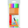 Cienkopis Stabilo point 88 pastelowy 8 sztuk 0,4 mm