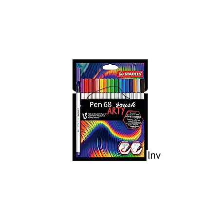 Cienkopis Stabilo PEN 68 brush 18 wit ARTY 568/18-21-20