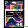 Cienkopis Stabilo PEN 68 brush 18 wit ARTY 568/18-21-20