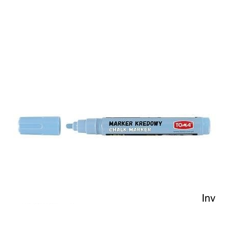 Marker kredowy pastelowy niebieski Toma TO-292, końcówka okrągła 4,5 mm, 8 g tuszu, zmywalny wodą