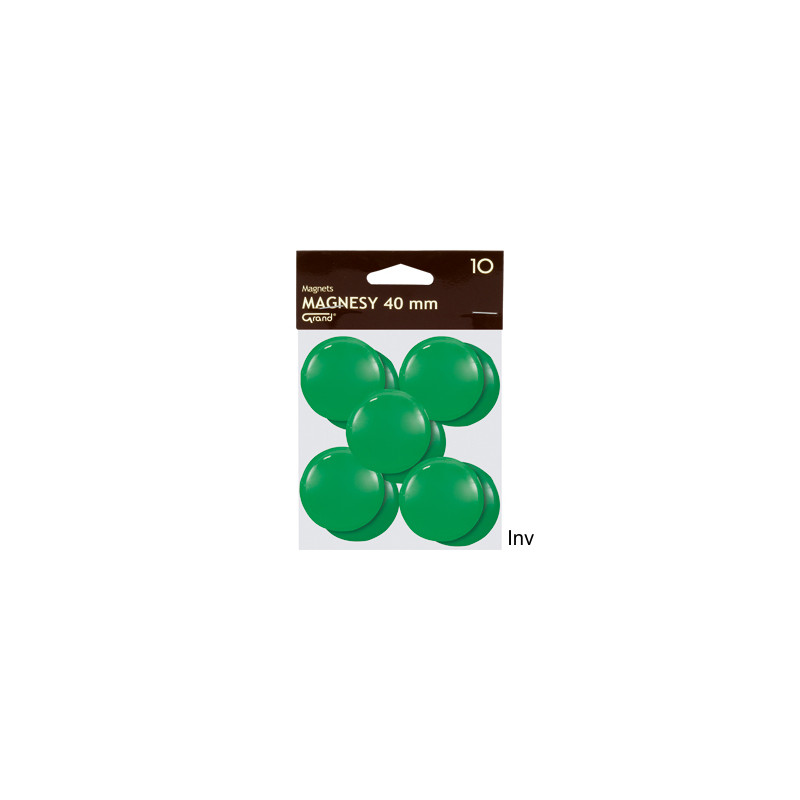 Magnesy magnetyczne zielone 40 mm Grand, opakowanie 10 sztuk