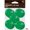 Magnesy magnetyczne zielone 40 mm Grand, opakowanie 10 sztuk