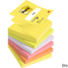 Bloczki 3M Post-it Z-Notes neonowe 76x76 mm, 6 x 100 sztuk, gramatura 70-72 g