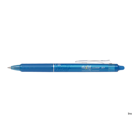 Pióro kulkowe Pilot Frixion Clicker lazurowe, wymazywalne, grubość linii 0,35 mm
