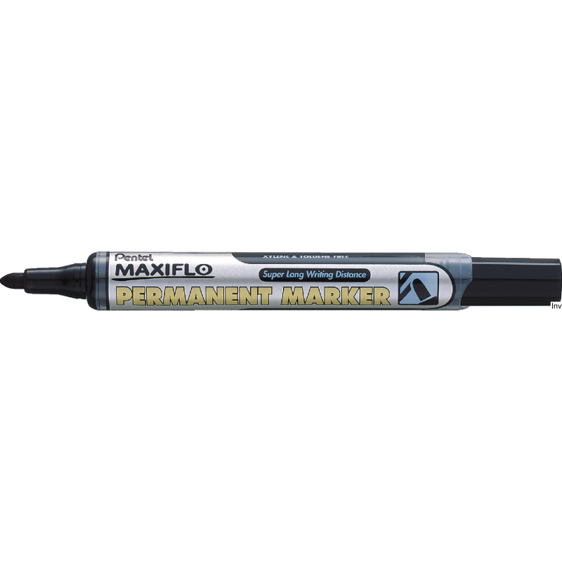 Marker permanentny czarny MAXIFLO NLF50 4,5 mm PENTEL z tłoczkiem, długość linii pisania 1300 m
