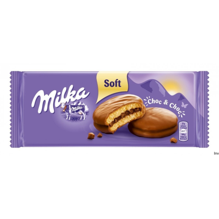 Ciastka MILKA Choc&Choc biszkoptowe z nadzieniem kakaowym i kawowym 150g