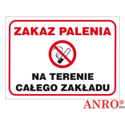 Naklejka ZAKAZ PALENIA NA...