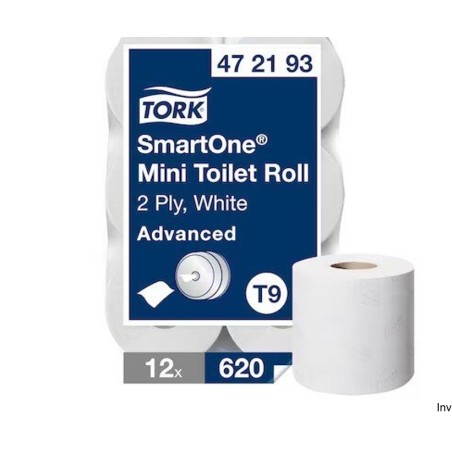 Papier toaletowy Tork Smart One T9 472193, dwuwarstwowy, ekonomiczny, komfortowy, 1 rolka