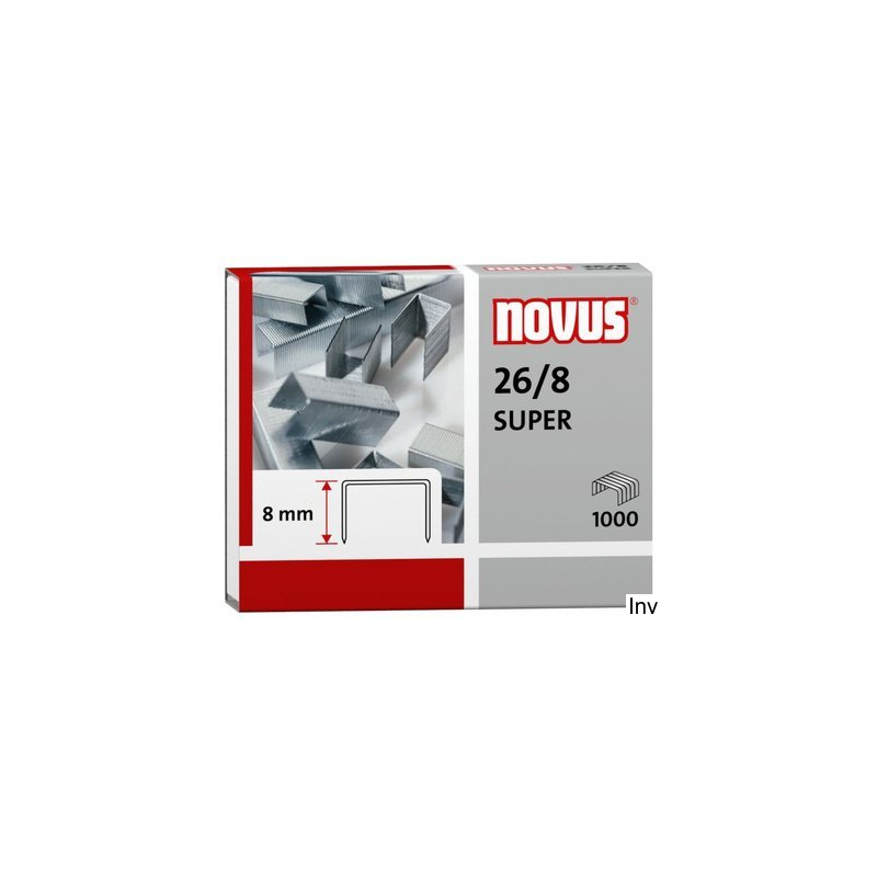 Zszywki Novus 26/8 ocynkowane 1000 sztuk