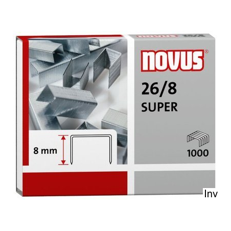 Zszywki Novus 26/8 ocynkowane 1000 sztuk