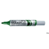 Pentel Marker suchościeralny zielony MAXIFLO z tłoczkiem 6,0 mm do tablic i papieru, długość linii 1100 m