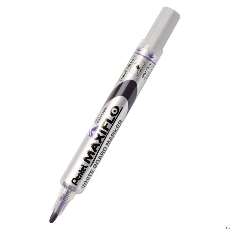Marker suchościeralny fioletowy Pentel MAXIFLO z tłoczkiem, 6 mm, do tablic i papieru, 1100 m linii pisania
