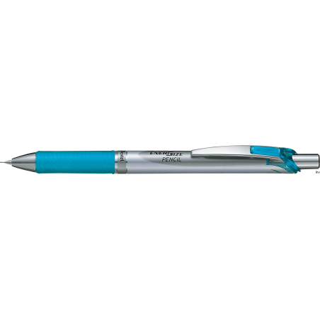 Ołówek automatyczny 0,5 mm błękitny Pentel PL75-S z gumowym uchwytem i wymienną gumką