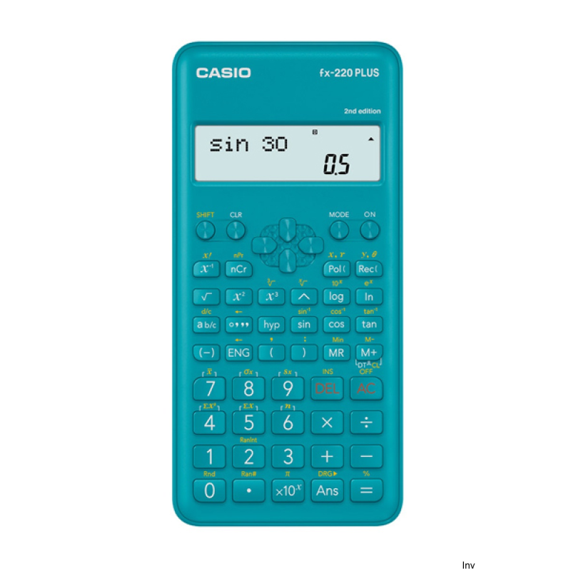 Kalkulator naukowy Casio FX-220PLUS-2-S niebieski z 2-liniowym wyświetlaczem