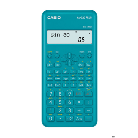 Kalkulator naukowy Casio FX-220PLUS-2-S niebieski z 2-liniowym wyświetlaczem
