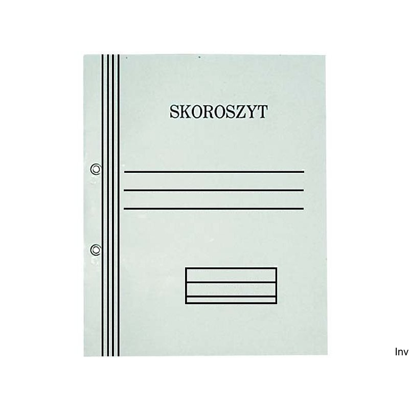 Skoroszyt tekturowy oczkowy A4 biały 300g Kiel-Tech