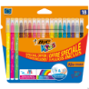 Flamastry BIC Kids Kid Couleur Fluo 18 sztuk - zmywalne, dla dzieci powyżej 5 roku życia