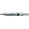 Marker suchościeralny czarny Pentel Maxiflo z tłoczkiem, 4 mm, do tablic białych i ceramicznych, długość linii 1200 m