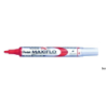 Marker suchościeralny czerwony Pentel MAXIFLO z tłoczkiem 6,0 mm do tablic i papieru, długość linii pisania 1100 m