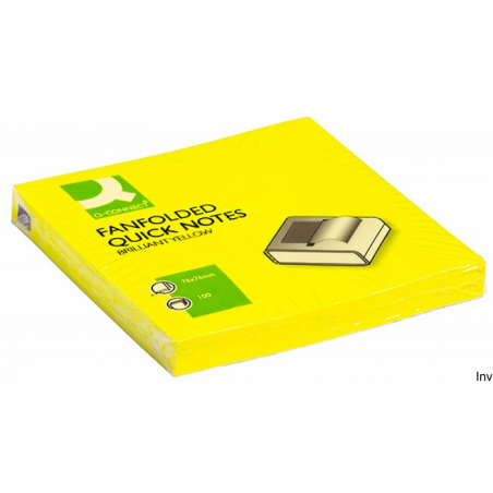 Bloczek samoprzylepny Z-NOTES 76x76 mm 100k. neon żółty harmonijkowy - 1
