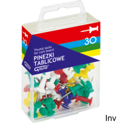 Pinezki tablicowe 30 sztuk...