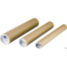 Tuba kartonowa Leniar 78 cm x 8 cm z zatyczkami, do przechowywania dokumentów i plakatów