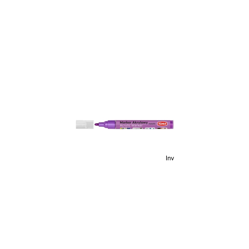 Marker akrylowy fioletowy 2-5mm fibrowa końcówka Toma
