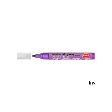 Marker akrylowy fioletowy 2-5mm fibrowa końcówka Toma